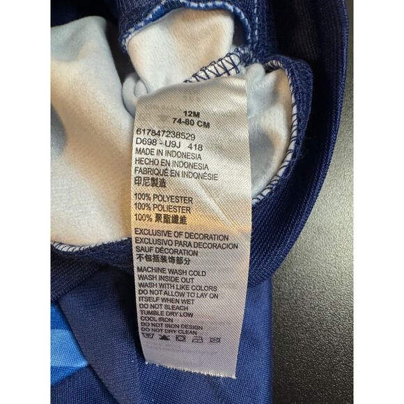 Nike Blue Camo Zipdown Track Sweatshirt Baby Infant Size 12 Months - Picture 6 of 8